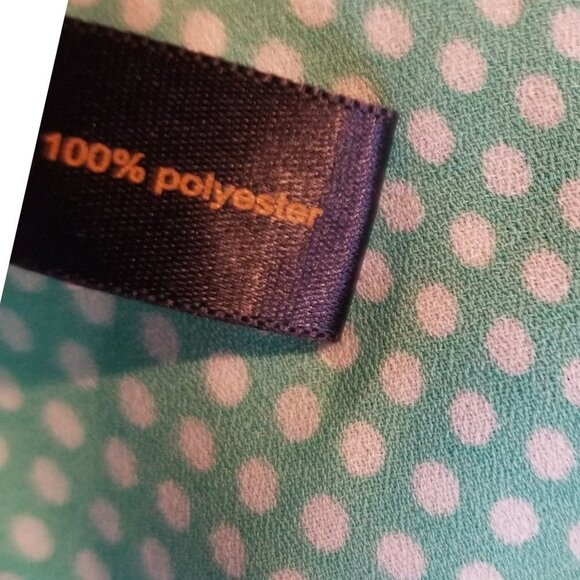 3/$15 The Limited XS Turquoise Polka  Dot Shirt - Picture 7 of 7